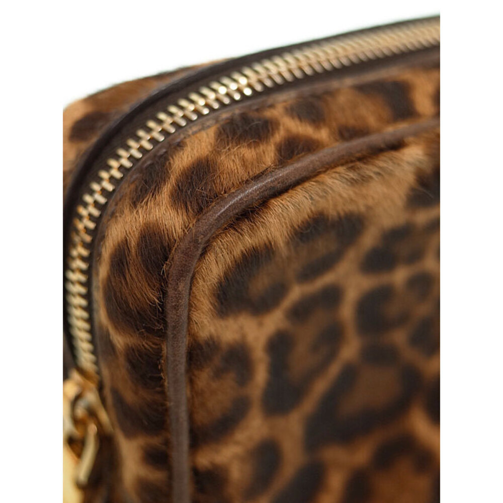 Prada Leopard Calfskin Crossbody Bag pony hair exterior Yellow - Picture 7 of 9